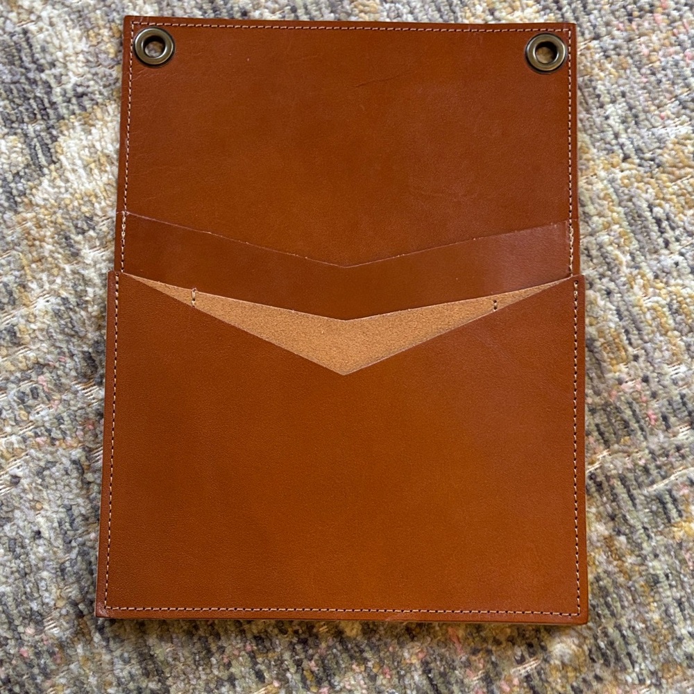 Brown Leather Mail holder 8.5”x11”